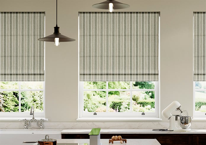 Castelle Stripe, Laurel Leaf - Roman Blind - Image 3